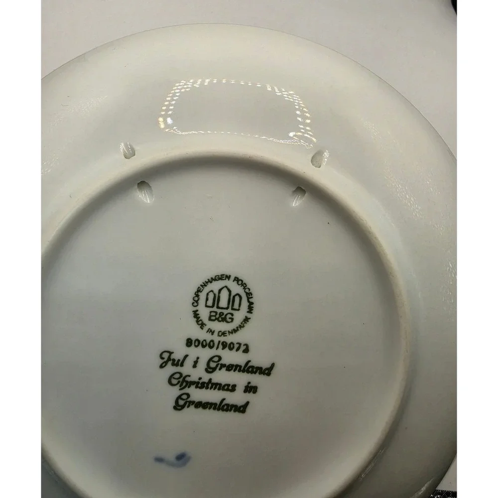 Royal Copenhagen Christmas Plates 1970 1971 1972 Blue White Porcelain Set of 3